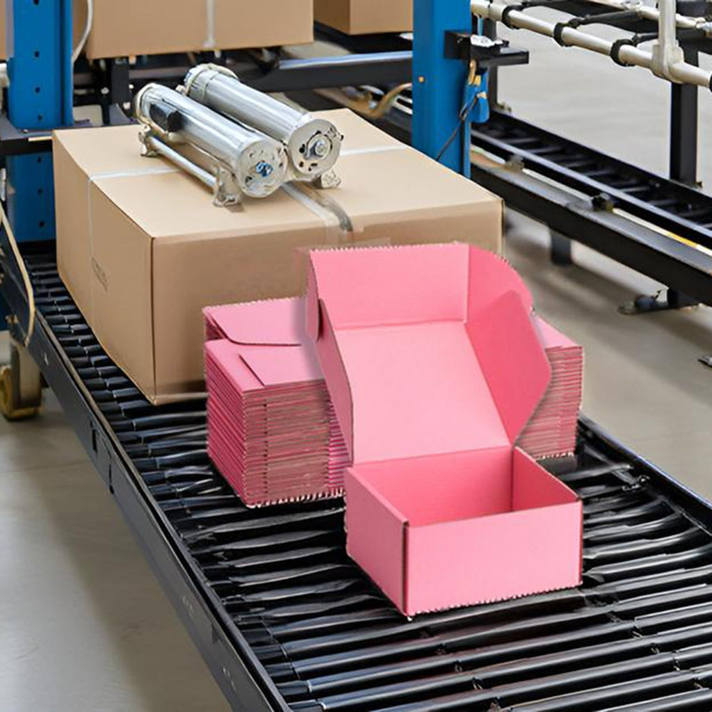Pink Shipping Boxes 6x6x3 Inches, 20 Pack