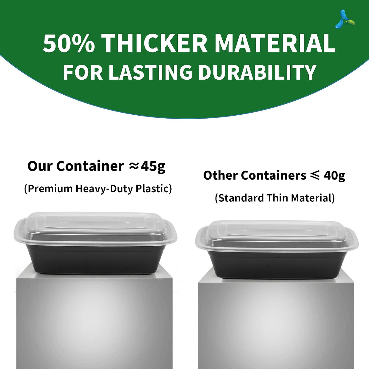 38oz Meal Prep Containers, 50 Pack Disposable Food Storage Boxes with Lids