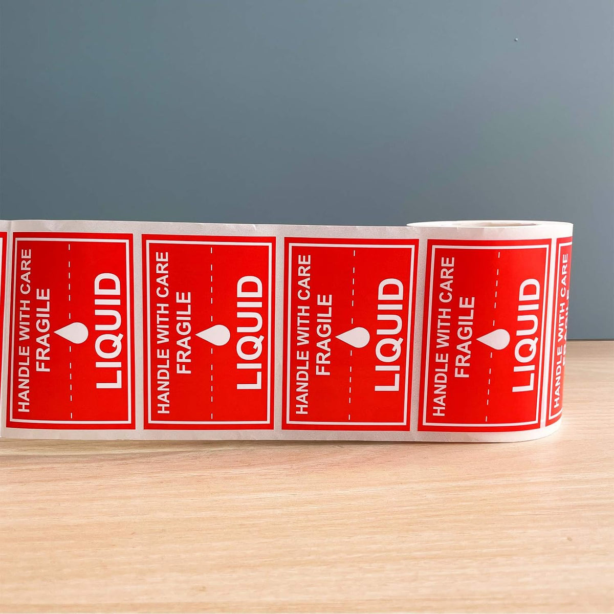 Fragile Liquid Handle with Care Warning Stickers 2X3 inch (300 Pcs)