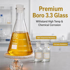1000ml Glass Erlenmeyer Flask with Rubber Stopper