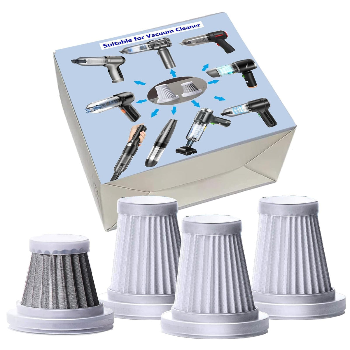 4Pack Replacement Filters Compatible with AOHPEGN, IYOFINE Vac.
