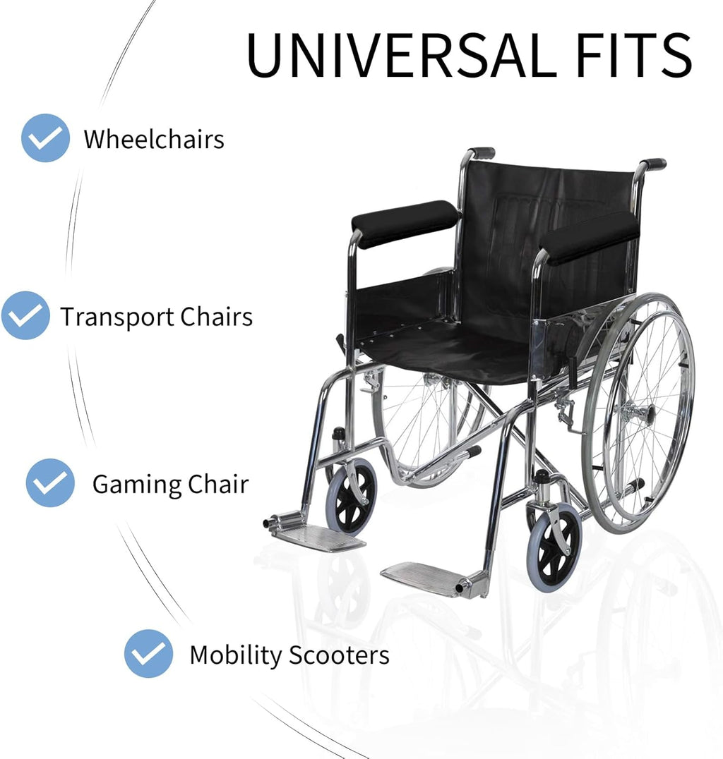 Wheelchair Armrest Covers 2 Pack Soft Memory Foam Wheelchair armrest Pads Wicking Washable for Office Transport Chair