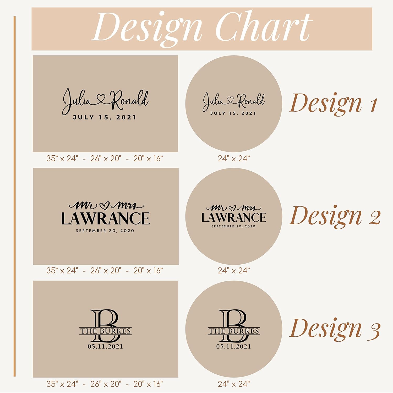 Personalized Wedding Guest Book Alternative with Couple's Names & Date, 5 Colors, 4 Sizes, Rustic Wedding