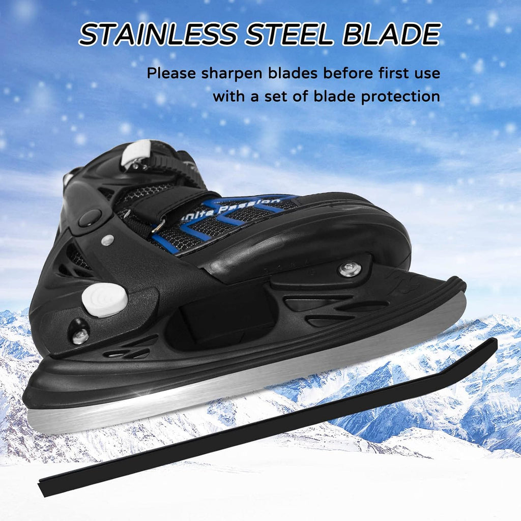 Kids Ice Skates Adjustable Boys or Girls Adult Ice Hockey Skates Lace-Up Ice Skate Youth for Beginner with Breathable