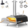 16" Outdoor Pizza Oven, Propane & Wood Fired Steel Pizza Grill