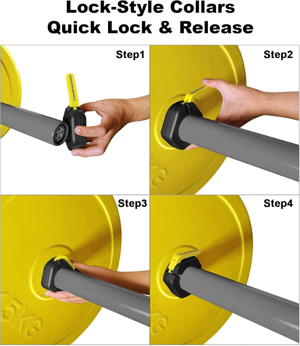 Barbell Collars Barbell Clips, Only for 2 inch Olympic Barbell Clamps,Non-Slip Weight Clamps Quick Release Barbell