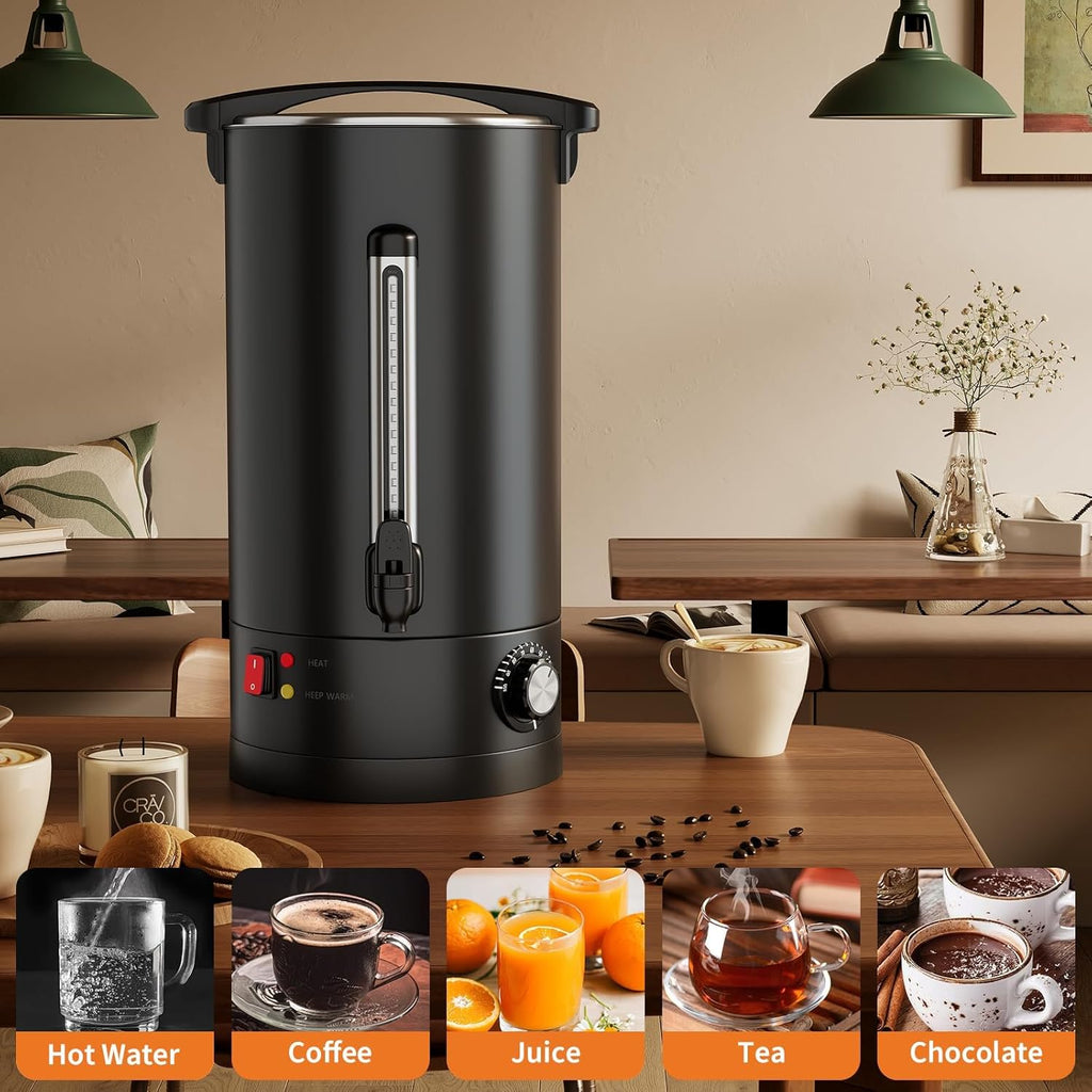 12 L/80 Cups Coffee Urn-3.2 gal Double Wall Commerical Coffee Maker