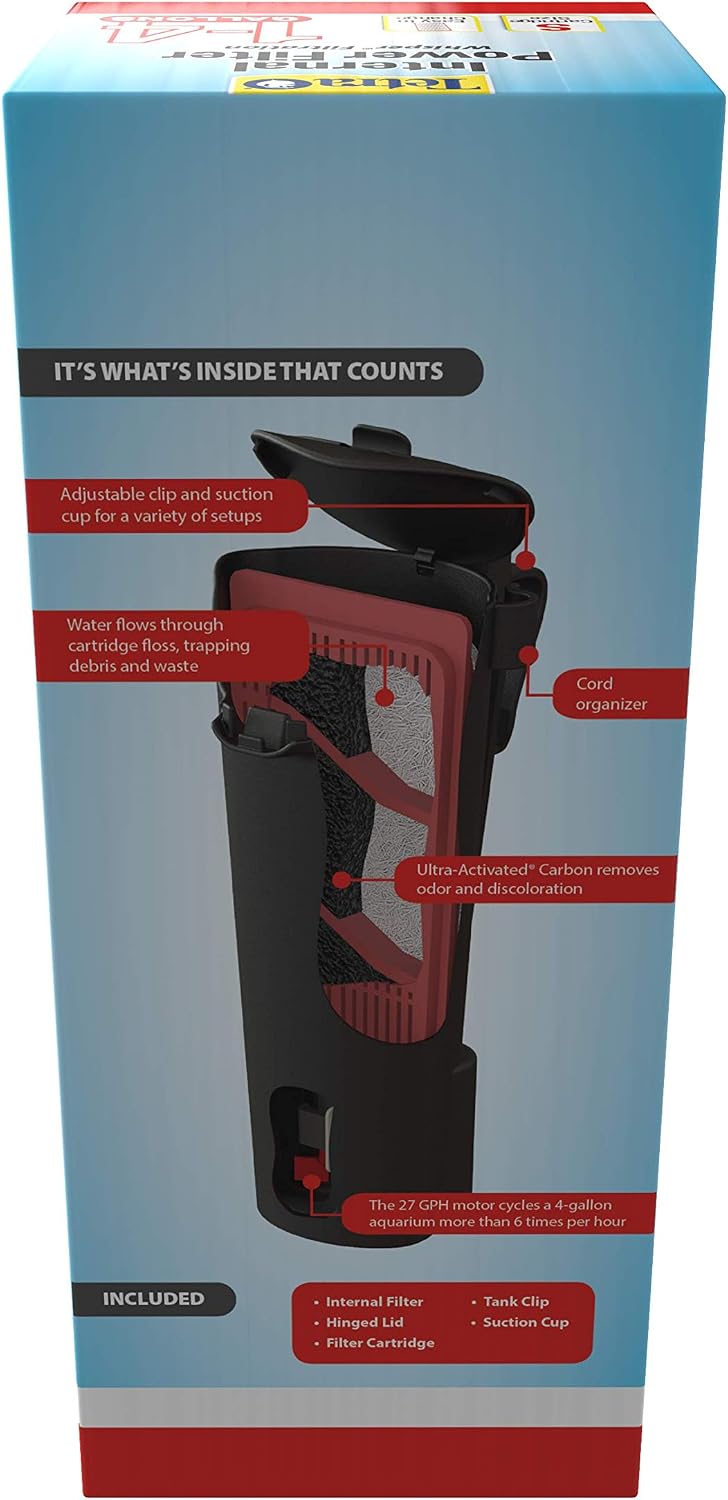 Whisper 4i Internal Power Filter, Filtration for Aquariums Between 1 and 4 Gallons