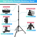 Green Screen Backdrop Kit with Stand, 5X6.5ft Portable Green Screen Backdrop with Stand kit, GreenScreen Background