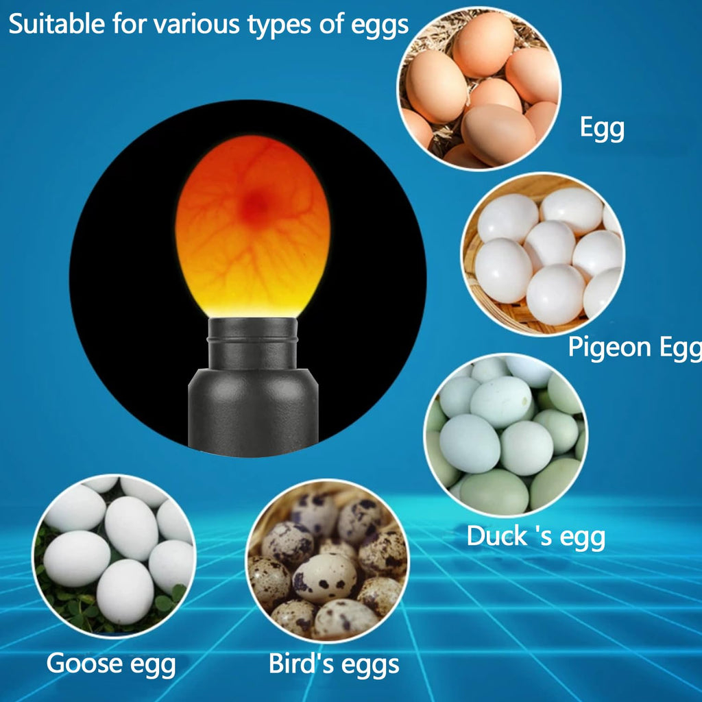 High Intensity Cool LED Egg Hatching Test Light Rechargeable Egg Candler Tester Egg Inspection Tool