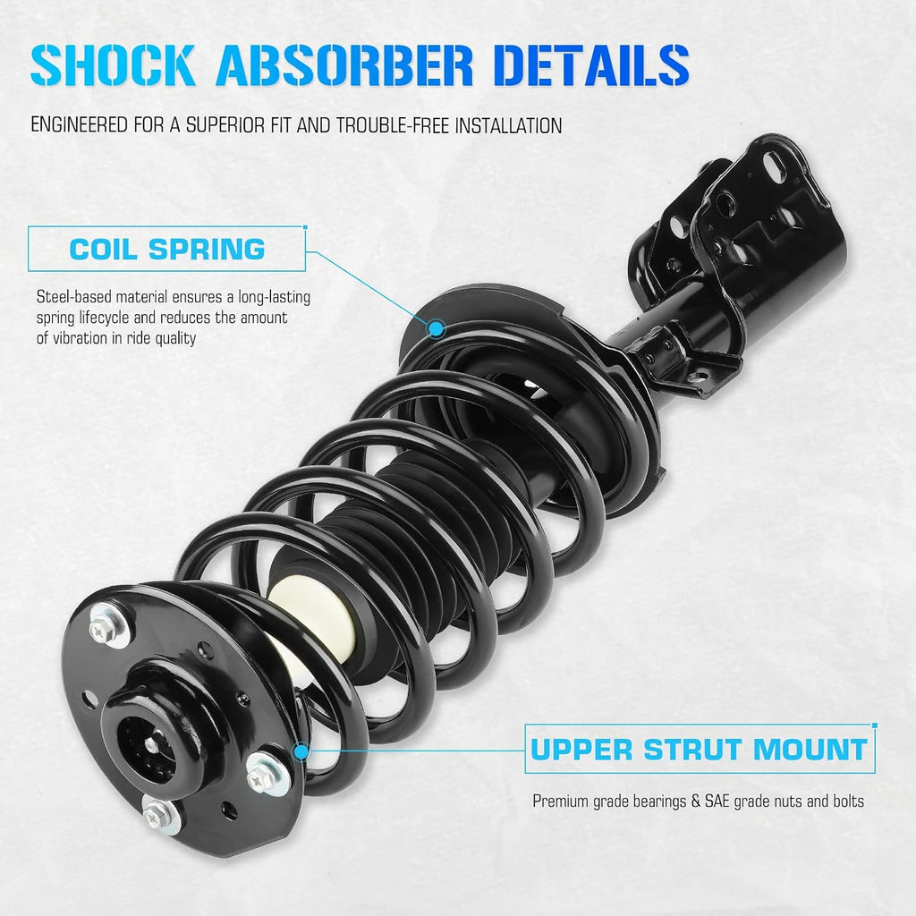 ILONPA Front Struts w/Coil Spring & Sway Bar Links for Chevy Equinox GMC Terrain Saturn Vue Pontiac Torrent Suzuki XL-7, Suspension Kit Shock Absorbers Assemblies for 172526 172527 K750188 K750189