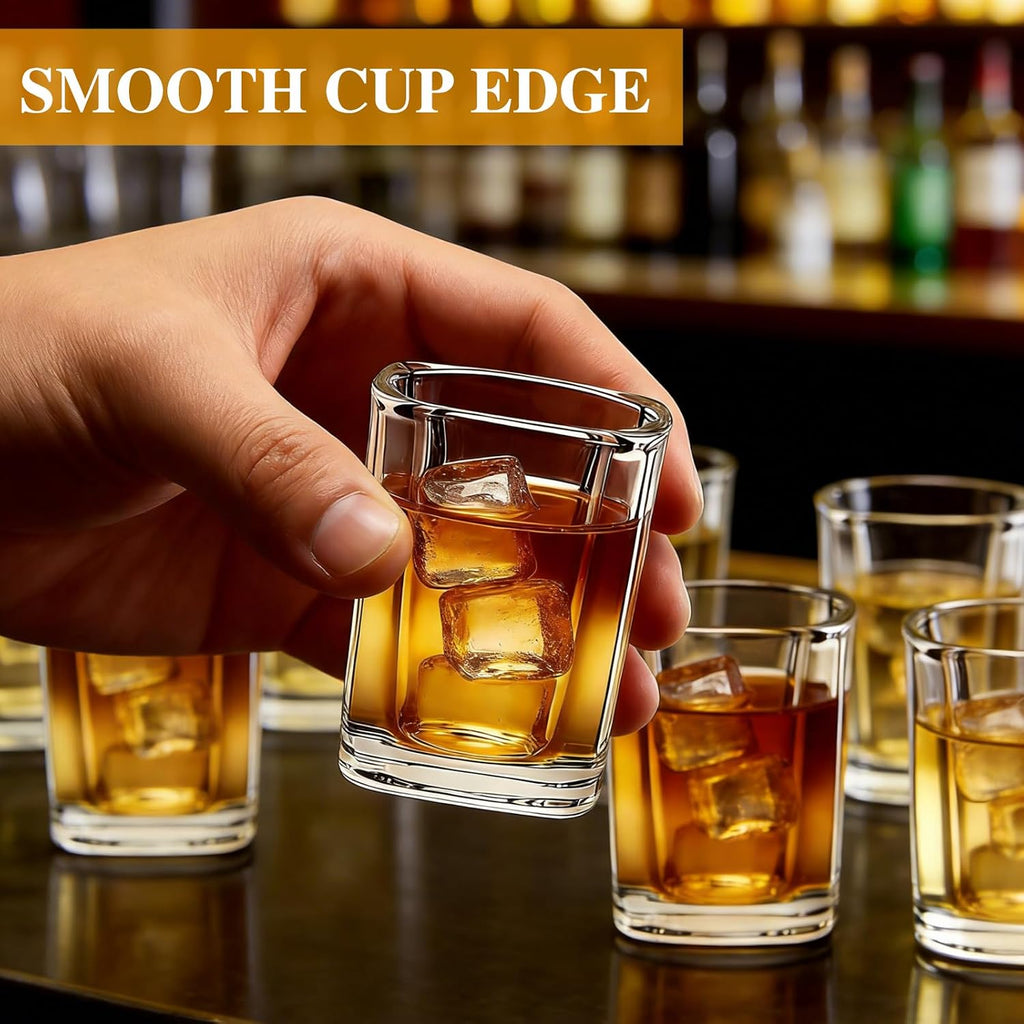 48 Pack Shot Glasses Bulk, 2.2 oz Clear Heavy Base Shot Glass Set