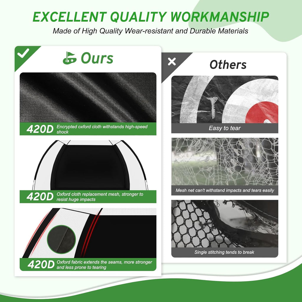 Golf Net, Golf Practice Net with Golf Hitting Mat, Home Golf Hitting Aid Nets for Backyard Driving Chipping Swing