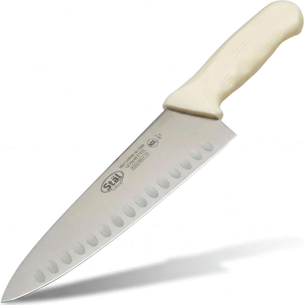 8" White Hollow Ground Chef's Knife