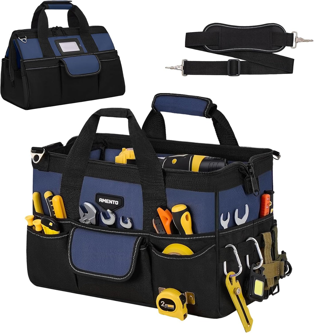 16-Inch Heavy Duty Tool Bag, 22 Pockets Empty Tool Box Organizer Storage, Soft Tote Toolbox Organization Portable
