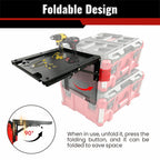 Folding Magnetic Workbench Fits Milwaukee Packout Toolbox, No Drilling