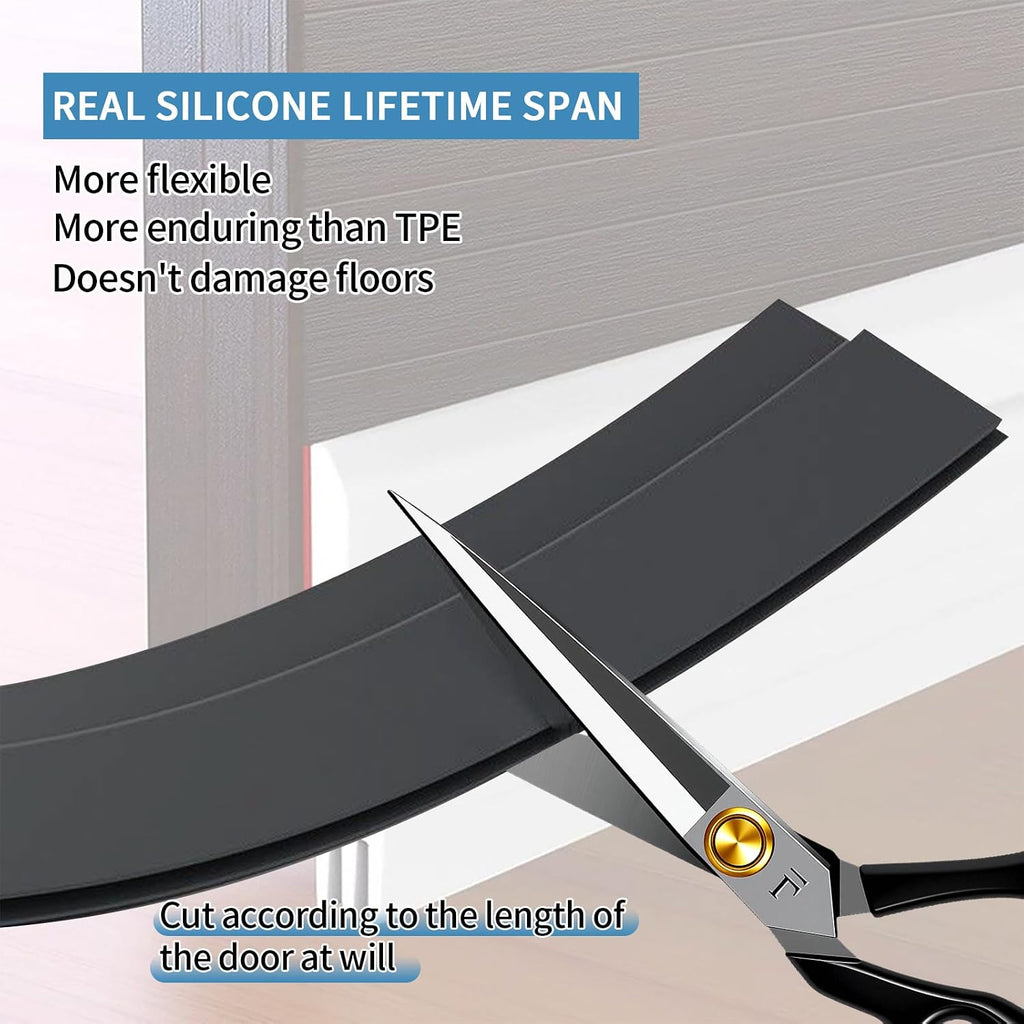 Door Draft Stopper, Door Sweep for Bottom, Under Door Gap Filler Noise Blocker, Weather Stripping Seal for Cold Air