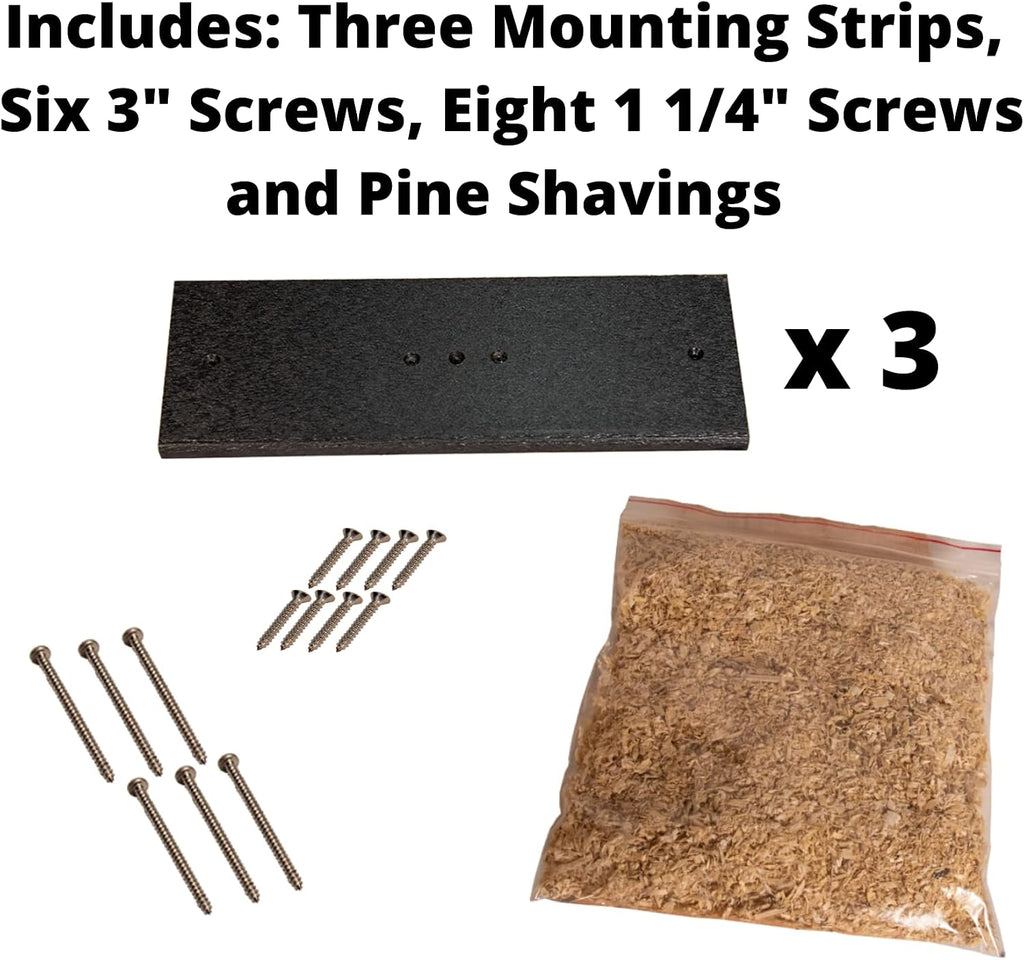 Barred Owl Box Do It Yourself Assembly Kit Owl House - Exterior Grade Plywood - Mounting Hardware and Pine Shavings