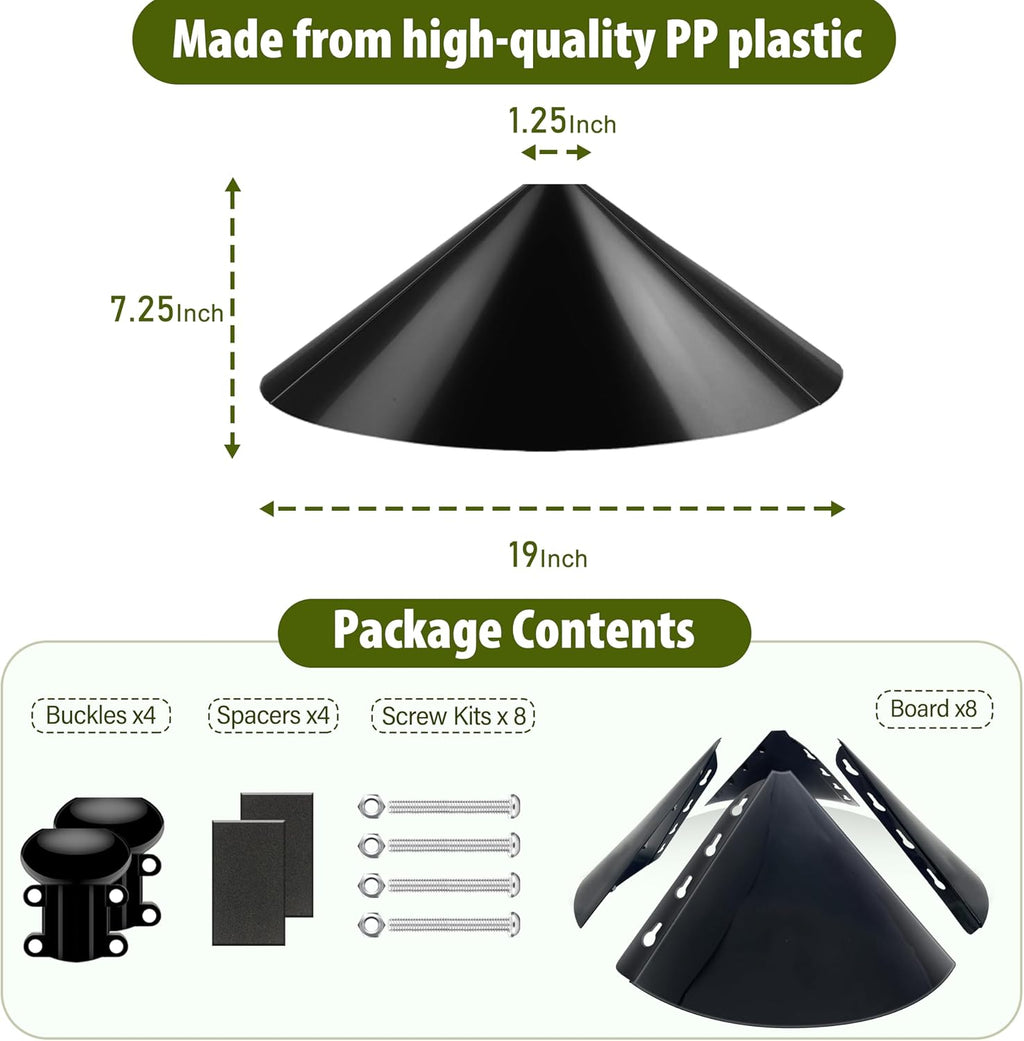 Squirrel Baffle,19-Inch Squirrel Baffle for Bird Feeder Pole,Squirrel-Proofs for Outdoor Shepherd's Hooks，Outside