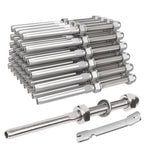 40 Pack 1/8" Cable Railing Swage Threaded Stud Tension End Fitting