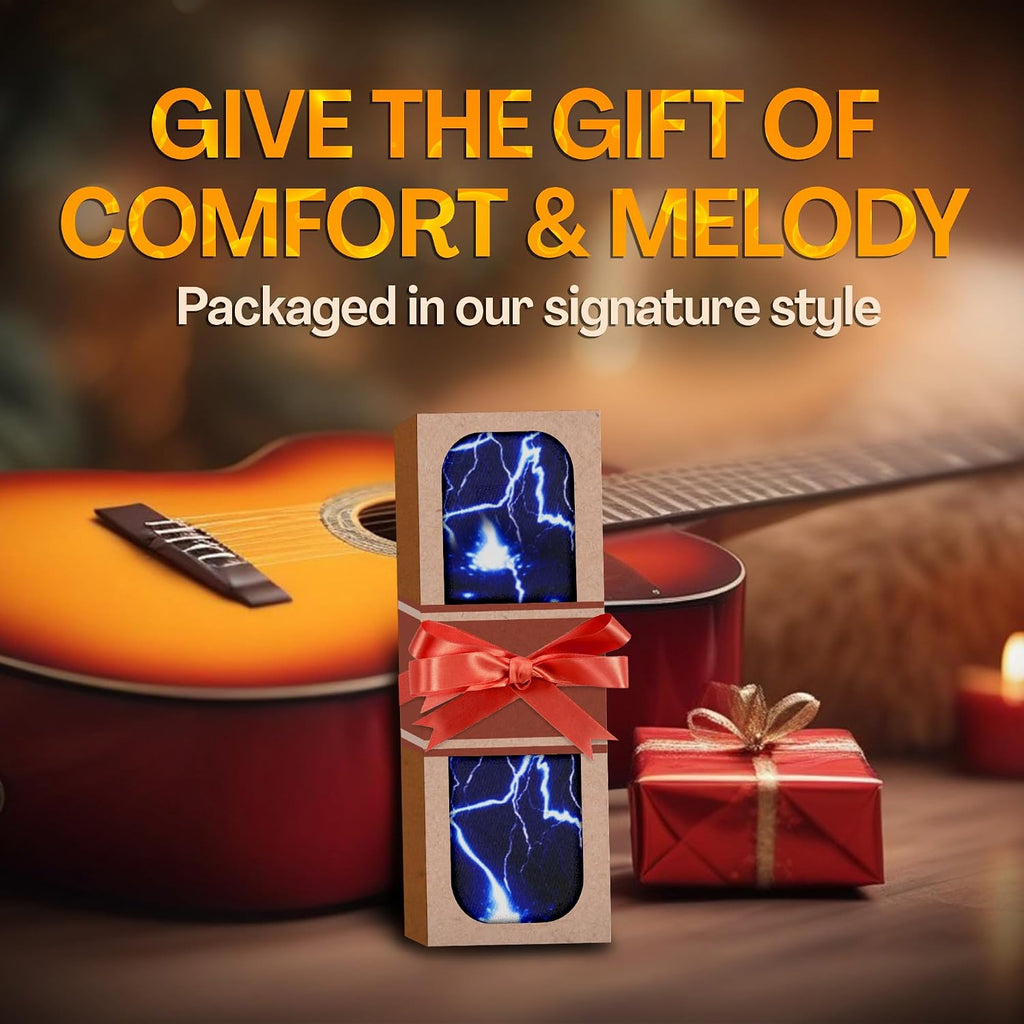 Guitar Strap For Acoustic, Electric and Bass Guitars, Adjustable Padded Leather Ends Guitar Straps For Men and Women