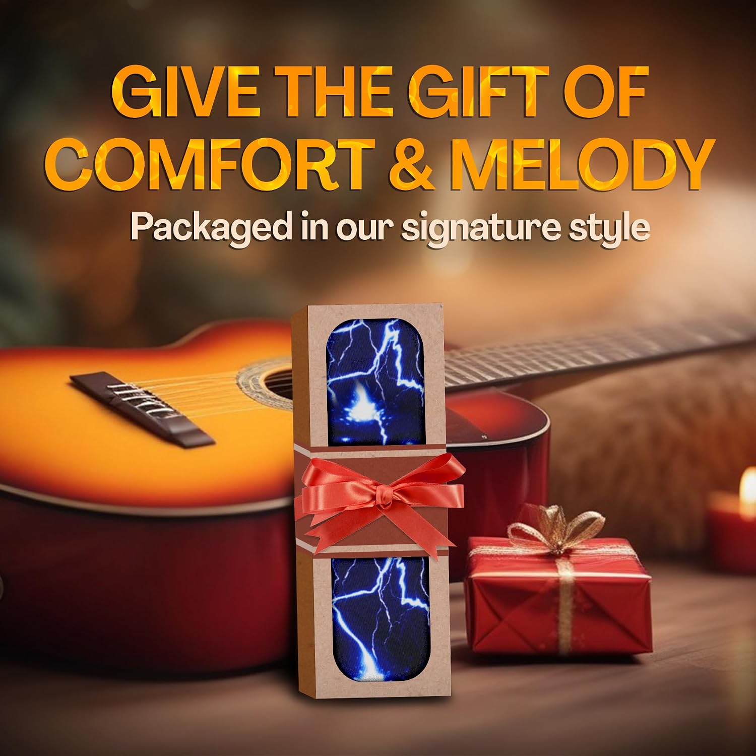 Guitar Strap For Acoustic, Electric and Bass Guitars, Adjustable Padded Leather Ends Guitar Straps For Men and Women