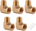 5Pcs Brass Pipe Fittings 90 Degree Street Elbow,1/2" x 1/2"