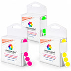 1/2 Inch Removable Fluorescent Dot Stickers, 1000 per Color