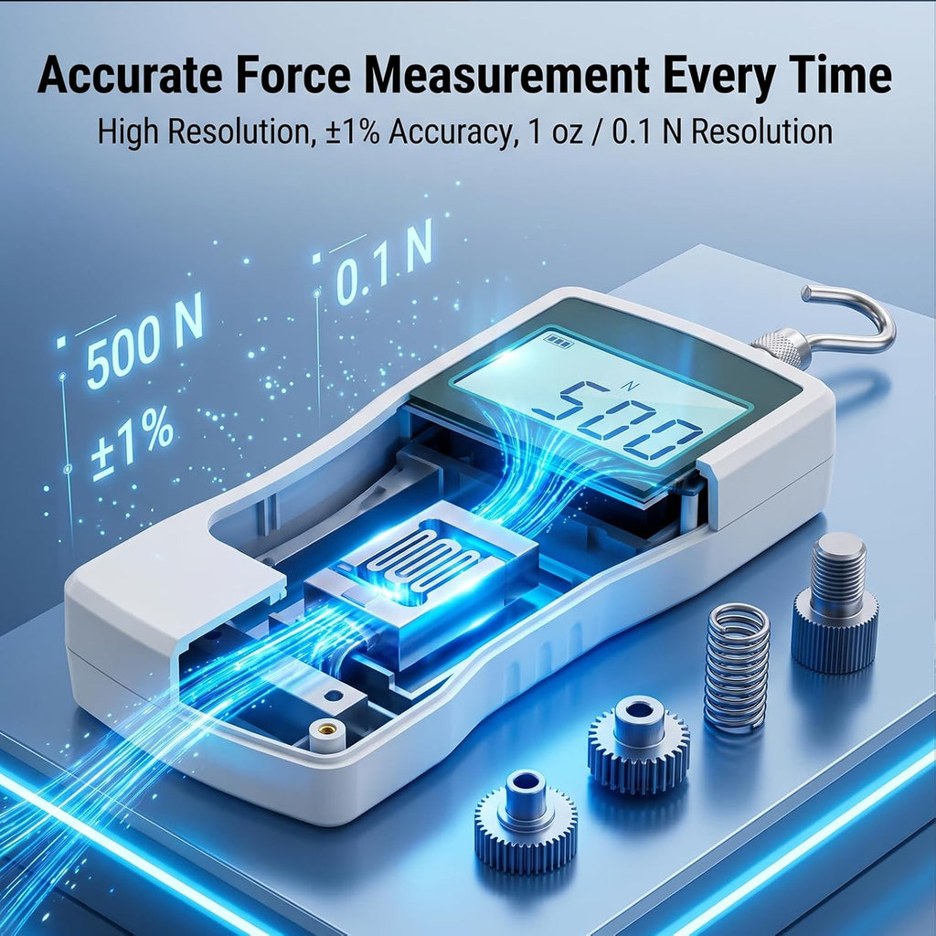 500N Digital Force Gauge, Trigger Pull Gauge for Tension & Compression Test