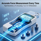 500N Digital Force Gauge, Trigger Pull Gauge for Tension & Compression Test