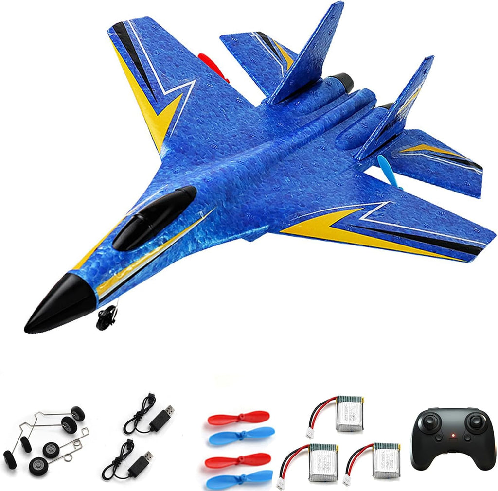 RC Planes for Kids,Remote Control Airplanes Toys for Boys Girls,2CH Outdoor Foam RC Glider Fighter Jet for Teen and