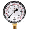 Winters PLP Series Steel Dual Scale Low Pressure Gauge with Brass Internals, 0-32" Water/Oz, 2-1/2" Dial Display, +/- 3-2-3% Accuracy, 1/4" NPT Bottom Mount