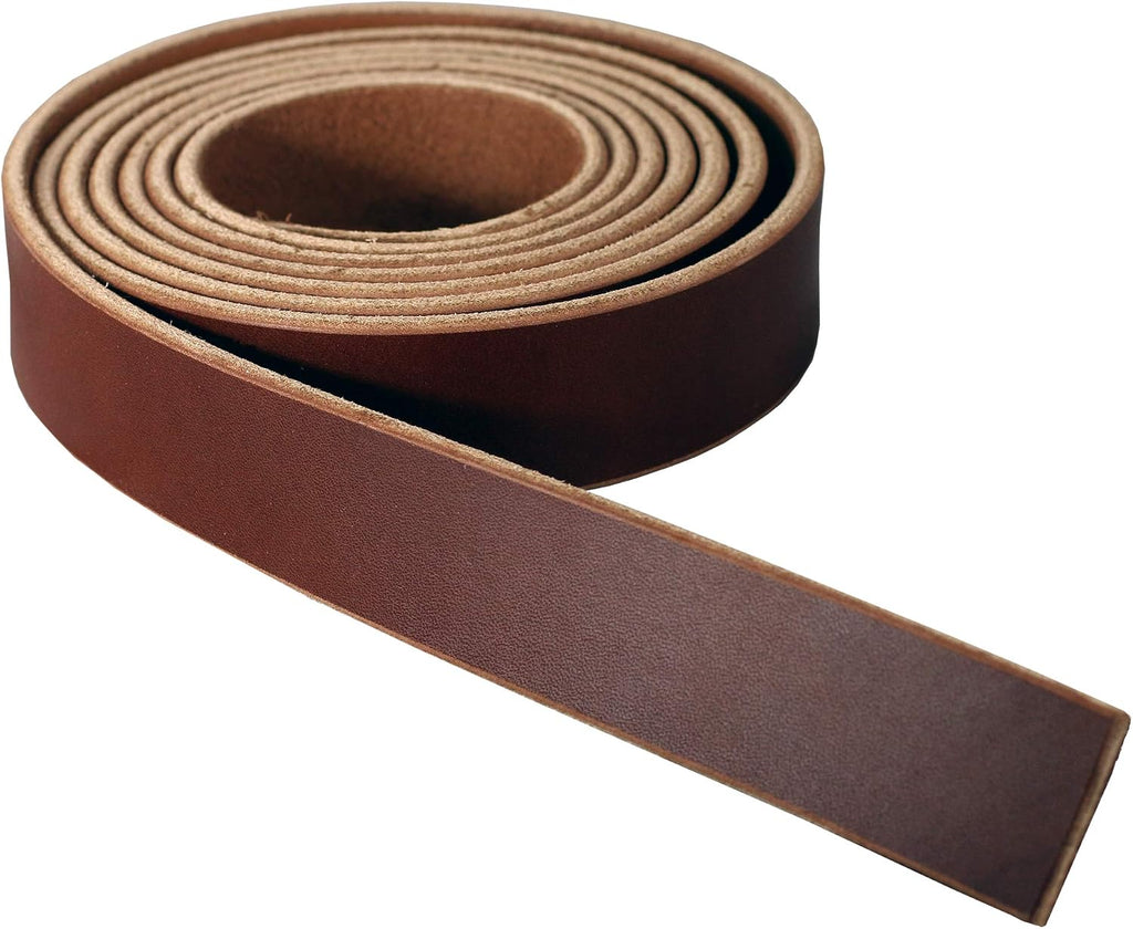 Premium Wickett & Craig English Bridle Leather Strap Blank, 1¼" x 84" 10-12oz [5/32"-3/16" (4mm-4.8mm)] Thickness