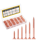 Wood Screws Assortment Kit, 300 pcs, Rose Gold, Phillips Head