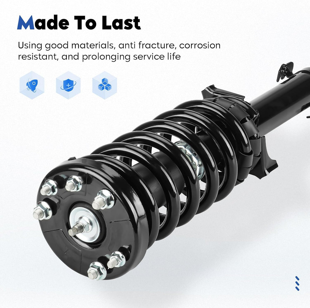 Front Complete Struts Assembly Fit for Honda Accord 2.4L 3.5L FWD 2008-2012(Exc. LX LXP Models), Shock Absorber w/Coil Spring, Replace for 172562L 172562R