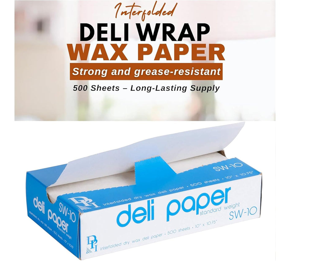10" x 10 3/4" Interfolded Deli Wrap Wax Paper
