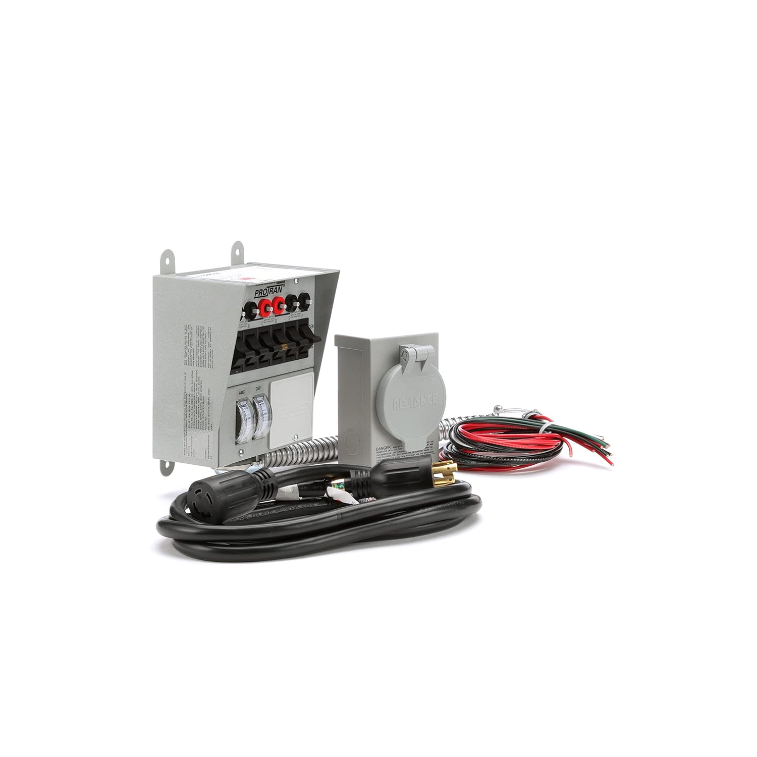 Corporation 31406CWK 30 Amp 6-circuit Pro/Tran Transfer Switch Kit for Generators (7500 Watts).,Gray