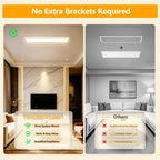 1x4 LED Flat Panel Light Surface Mount, Selectable 5CCT, 4 Pack