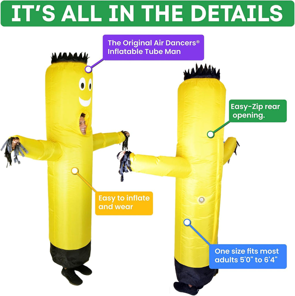 Inflatable Tube Man Costume Multi-Packs - Wacky Wavy Arm Guy Funny Inflatable Halloween Costume for Adults