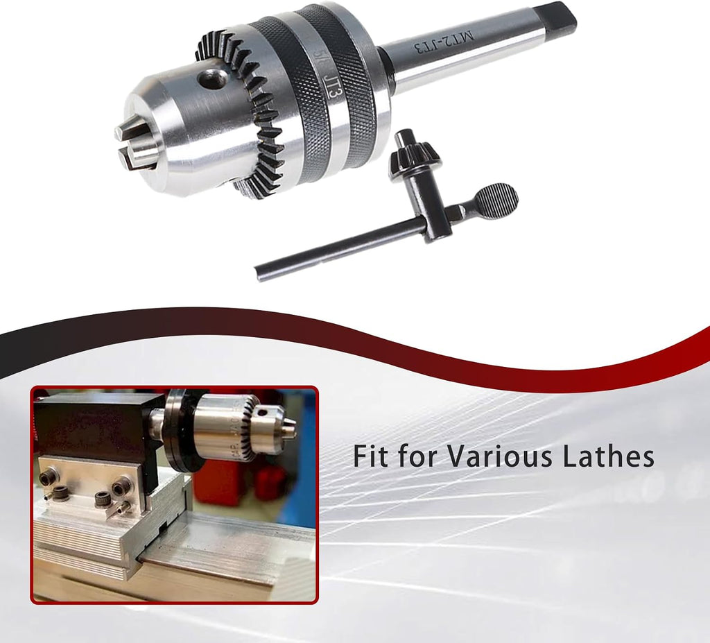 findmall MT2 Shank Drill Chuck 1/32"-5/8" Range, with Matching Chuck Key