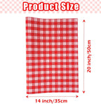100 Sheets Gingham Tissue Paper 14 x 20 Inches Red and White Checkered Tissue Paper for Gift Bags Bulk Wrapping