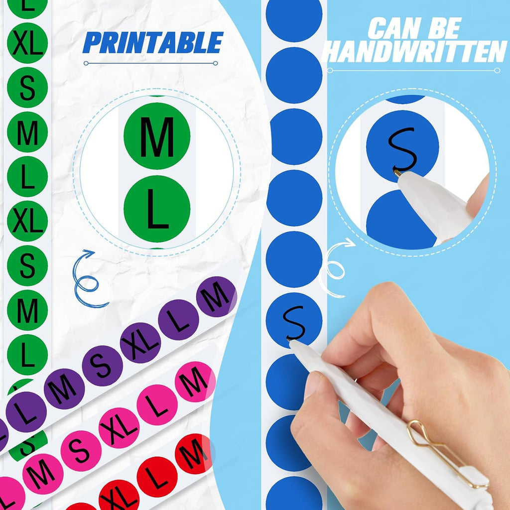 5000 Pcs Colored Dots Stickers 1 Inch Color Coding Labels Adhesive