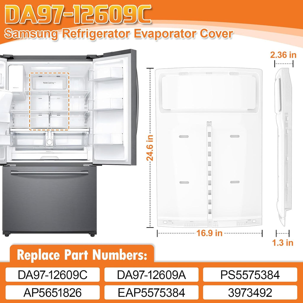 DA97-12609C Fridge Evaporator Cover Fan for Samsung RF260BEAESR RF263BEAESR