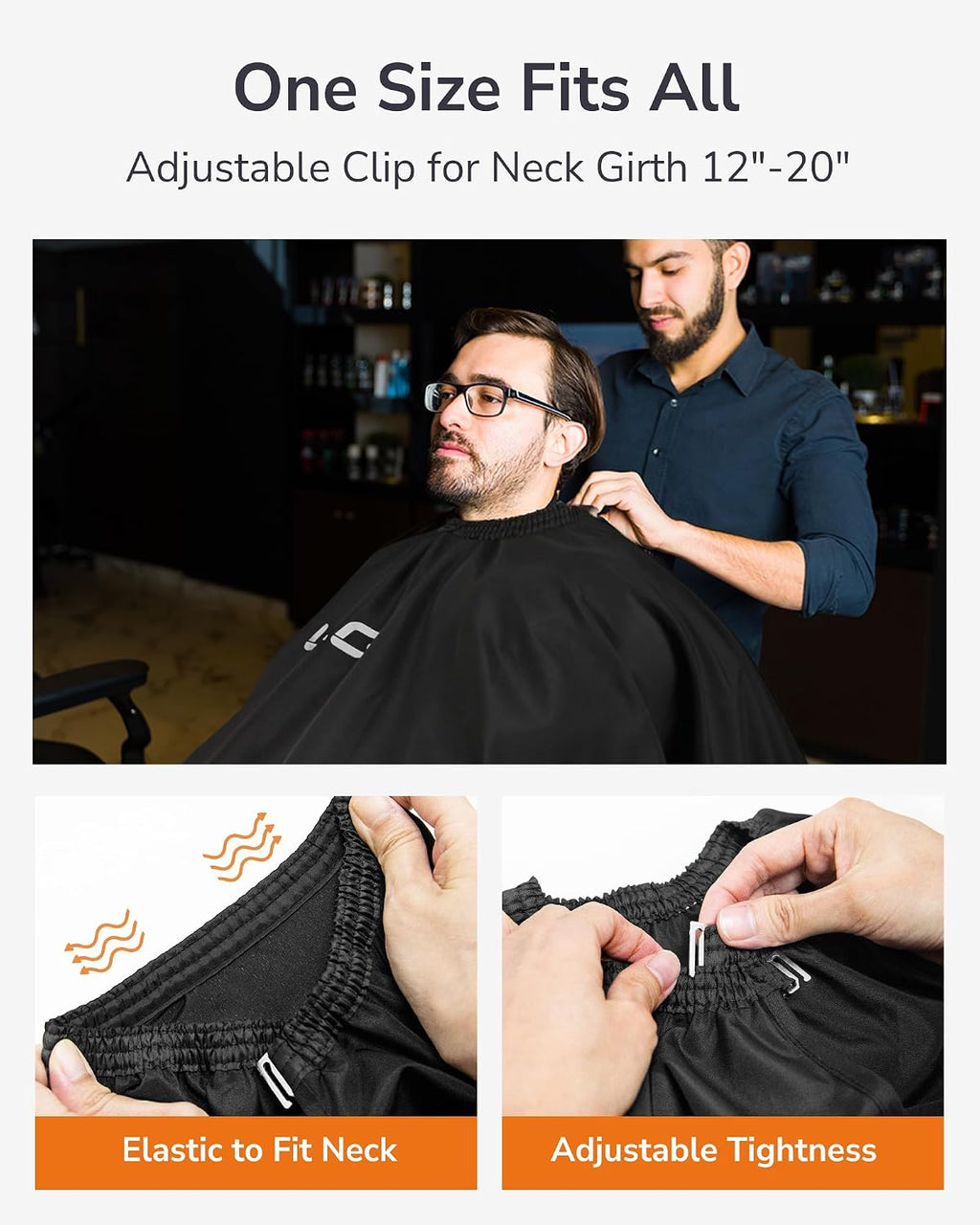 Professional Hair Cutting Cape with Neck Duster Brush Waterproof Extra Large Size Salon Barber Cape Haircut Cape for