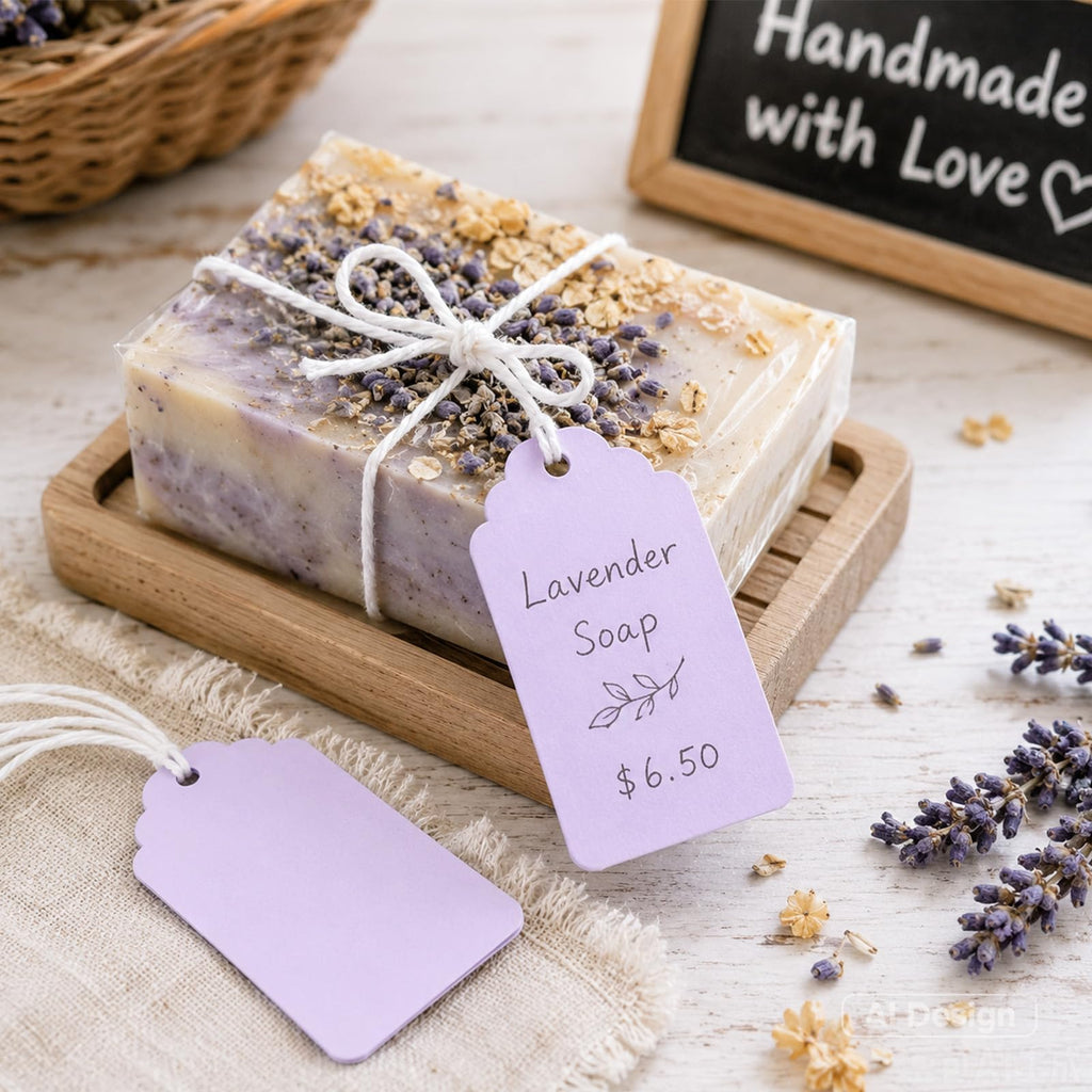 200Pcs Gift Tags with String Attached, 2.8x1.6 in Purple Price Tags