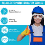 Safety Goggles Vent Anti-Fog Scratch Resist 20-Pack
