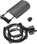 AT2020 Microphone Shock Mount with Metal Pop Filter, Custom Built | Metal Pop Filter & Anti-Vibration Suspension