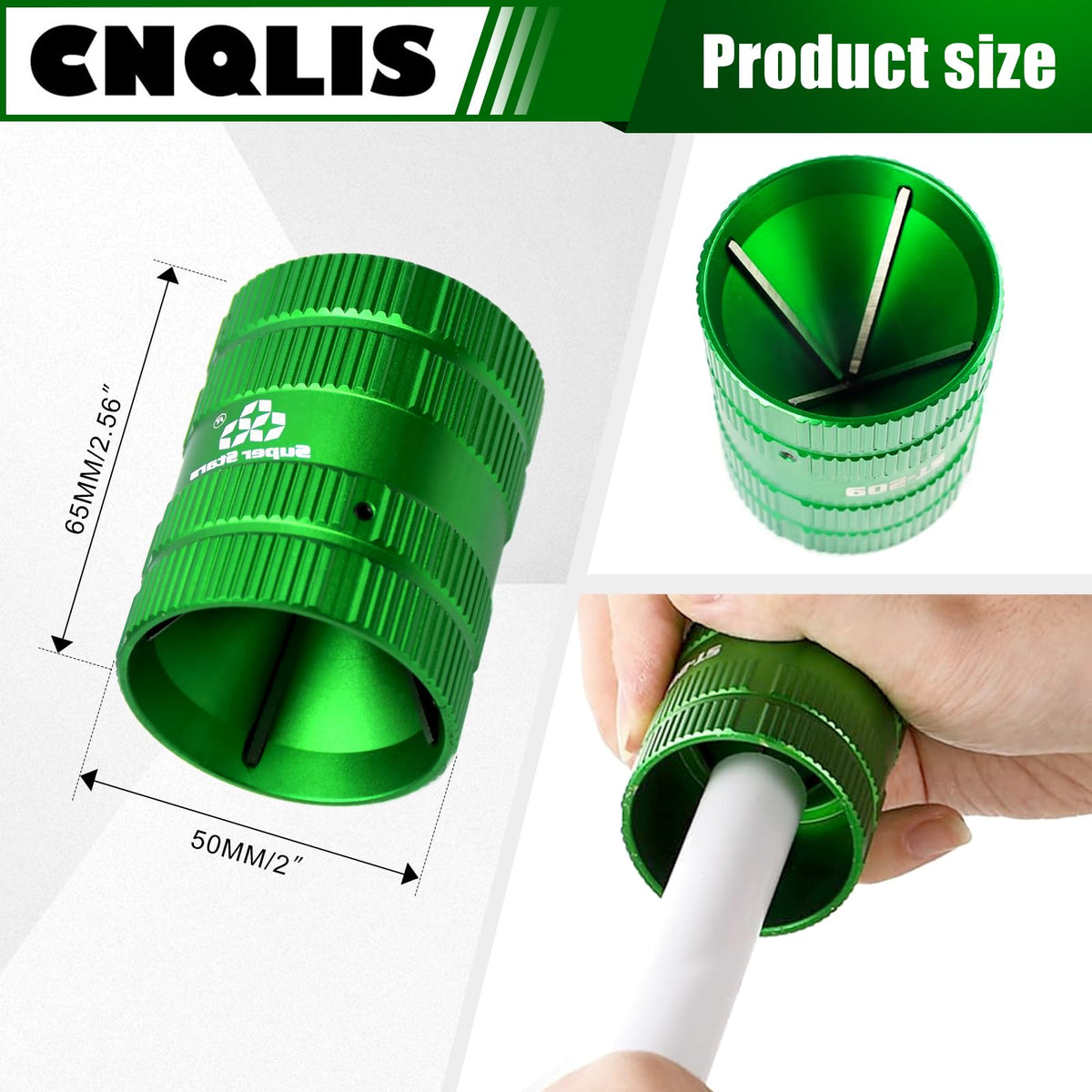 CNQLIS Copper Pipe Cleaner, 1/4"-1-5/8" Deburring Reamer Tool