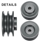 uxcell 2BK40-5/8 V-Belt Sheave 5/8"Bore 3.95"OD Double Groove Web Sheave Bored-to-Size Sheave, Cast Iron, Belt Section for 3L or B Belt