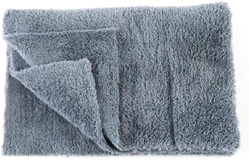 Kingsheep Edgeless Microfiber Towel Car Drying Wash Buffing 6Pack 16"x16" Ultra Plush 450gsm Detailing Cloth (Gray)